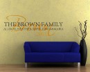 Customized Family Member Name  Vinyl Wall Art Decal